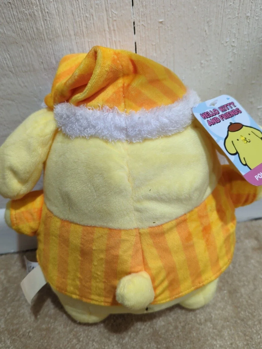 NWT Pompompurin Striped Pajamas Stuffed Plush Hello Kitty ,& Friends 9.5 In